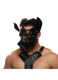 Черная кожаная маска «Собака» - Crazy Handmade - купить с доставкой в Ноябрьске