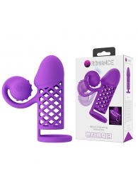 Фиолетовая вибронасадка с клиторальным отростком Harden - Baile - в Ноябрьске купить с доставкой