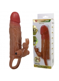 Карамельная вибронасадка с клиторальным стимулятором Osmar - 20,5 см. - Baile - в Ноябрьске купить с доставкой