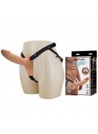 Телесный полый мужской страпон London - 16,8 см. - Baile - купить с доставкой в Ноябрьске