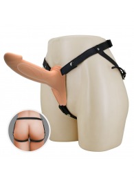 Телесный полый мужской страпон London - 16,8 см. - Baile - купить с доставкой в Ноябрьске