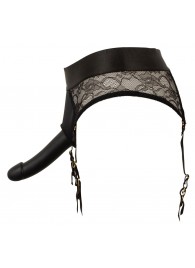 Черный женский страпон Strap-on Set: трусики и насадка - Orion - купить с доставкой в Ноябрьске