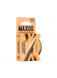 Точечные презервативы MAXUS 2000 Amazing Dots с железным кейсом - 3 шт. - Maxus - купить с доставкой в Ноябрьске