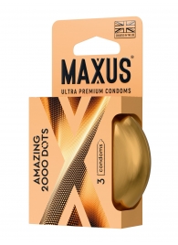 Точечные презервативы MAXUS 2000 Amazing Dots с железным кейсом - 3 шт. - Maxus - купить с доставкой в Ноябрьске