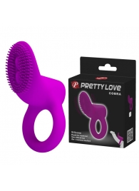 Лиловое эрекционное кольцо со стимулятором клитора с вибрацией - Baile - в Ноябрьске купить с доставкой