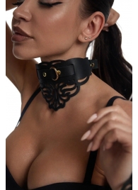 Фигурный чокер с узорами и золотистой фурнитурой - Crazy Handmade - купить с доставкой в Ноябрьске