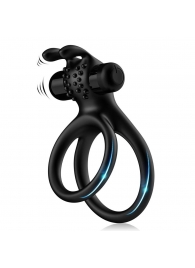 Черное эрекционное виброкольцо с подхватом мошонки Stay Hard - Boys of Toys - в Ноябрьске купить с доставкой