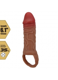 Реалистичная насадка на член Peirre - 15,5 см. - Baile - в Ноябрьске купить с доставкой