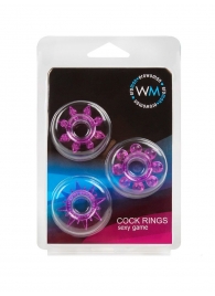 Набор из 3 лиловых эрекционных колец различной формы - Erowoman-Eroman - в Ноябрьске купить с доставкой
