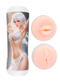 Двусторонний мастурбатор в колбе аниме - вагина и ротик - Tokyo Style - в Ноябрьске купить с доставкой