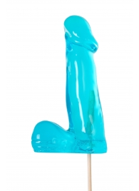 Голубой леденец в форме члена со вкусом блю кюрасао - 173 гр. - Sosuчki - купить с доставкой в Ноябрьске