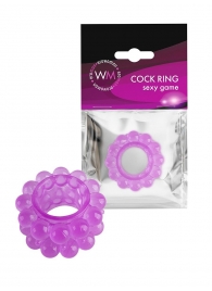 Лиловое эрекционное кольцо с 2 рядами стимулирующих шариков - Erowoman-Eroman - в Ноябрьске купить с доставкой