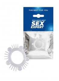 Эластичное эрекционное кольцо с шишечками и шипами - Sex Expert - в Ноябрьске купить с доставкой