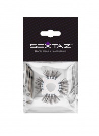 Эластичное эрекционное кольцо с черными «ресничками» - Sextaz - в Ноябрьске купить с доставкой
