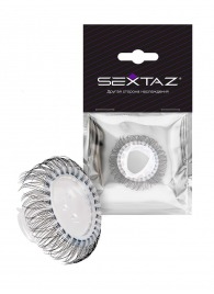 Эластичное эрекционное кольцо с длинными черными «ресничками» - Sextaz - в Ноябрьске купить с доставкой