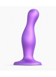 Фиолетовая насадка Strap-On-Me Dildo Plug Curvy size M - Strap-on-me - купить с доставкой в Ноябрьске