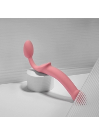 Розовый безремневой страпон Strap-on-me Semi-Realistic Bendable Strap-On size L - Strap-on-me - купить с доставкой в Ноябрьске