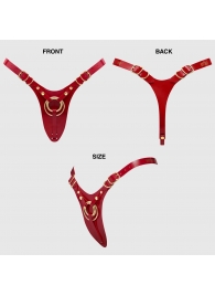 Красный пояс для фиксации насадок Strap-On-Me Leatherette Harness Fabulous - Strap-on-me - купить с доставкой в Ноябрьске