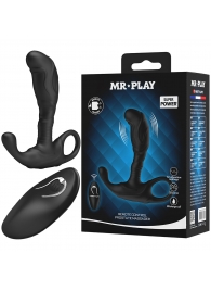 Черный изогнутый массажёр простаты с вибрацией и пультом ДУ - Baile - в Ноябрьске купить с доставкой