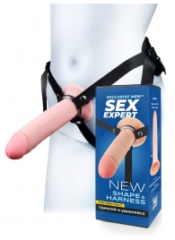 Мужской полый страпон на регулируемых ремешках - 22 см. - Sex Expert - купить с доставкой в Ноябрьске