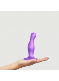 Фиолетовая насадка Strap-On-Me Dildo Plug Curvy size S - Strap-on-me - купить с доставкой в Ноябрьске