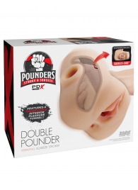Телесный мастурбатор с вибрацией Double Pounder Vibrating Squeeze Stroker - Pipedream - в Ноябрьске купить с доставкой