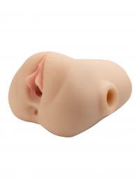 Телесный мастурбатор с вибрацией Double Pounder Vibrating Squeeze Stroker - Pipedream - в Ноябрьске купить с доставкой