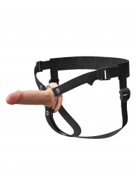 Телесный пустотелый фаллопротез 5’’ Hollow Silicone Strap-On - 14 см. - Pipedream - купить с доставкой в Ноябрьске