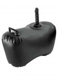 Черное надувное кресло с платформой для фиксации дилдо Body Dock Inflatable Love Seat - Pipedream - купить с доставкой в Ноябрьске