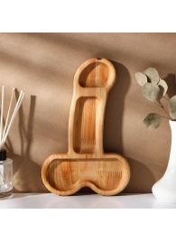 Деревянное блюдо для подачи в форме члена (25 х 16,5 х 1,7 см) - Сима-Ленд - купить с доставкой в Ноябрьске