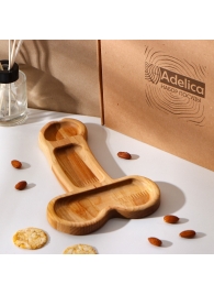 Деревянное блюдо для подачи в форме члена (25 х 16,5 х 1,7 см) - Сима-Ленд - купить с доставкой в Ноябрьске