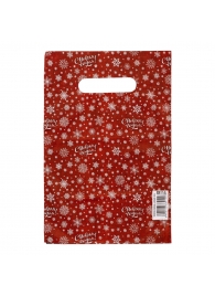 Красный подарочный новогодний пакет с вырубной ручкой (20х30 см) - Сима-Ленд - купить с доставкой в Ноябрьске