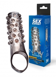 Дымчатая насадка на пенис с выпуклостями - 11 см. - Sex Expert - в Ноябрьске купить с доставкой