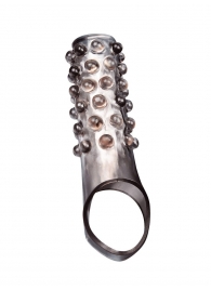 Дымчатая насадка на пенис с выпуклостями - 11 см. - Sex Expert - в Ноябрьске купить с доставкой