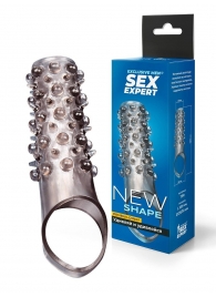 Дымчатая насадка на пенис с шипами и выпуклостями - 12 см. - Sex Expert - в Ноябрьске купить с доставкой