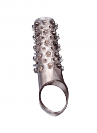 Дымчатая насадка на пенис с шипами и выпуклостями - 12 см. - Sex Expert - в Ноябрьске купить с доставкой