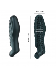 Серая силиконовая насадка на пенис с подхватом Manwan Ryzer - Manwan - в Ноябрьске купить с доставкой