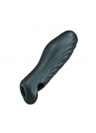 Серая силиконовая насадка на пенис с подхватом Manwan Ryzer - Manwan - в Ноябрьске купить с доставкой