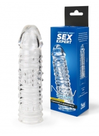 Прозрачная закрытая насадка на пенис - 17 см. - Sex Expert - в Ноябрьске купить с доставкой