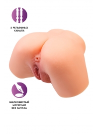 Телесный реалистичный мастурбатор-полуторс с 2 любовными входами - No Name - в Ноябрьске купить с доставкой