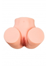 Телесный мастурбатор в форме попки с 2 любовными входами - No Name - в Ноябрьске купить с доставкой