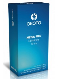 Презервативы OKOTO Mega Mix - 18 шт. - Sitabella - купить с доставкой в Ноябрьске
