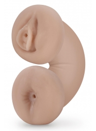 Телесный люминесцентный двусторонний мастурбатор Tasha - Blush Novelties - в Ноябрьске купить с доставкой