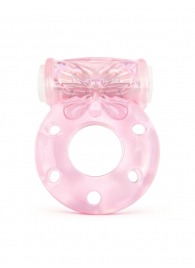 Розовое эрекционное виброкольцо с бабочкой - 1137 - в Ноябрьске купить с доставкой