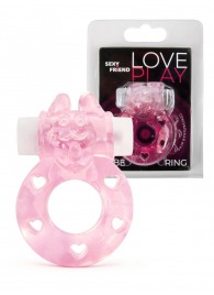 Розовое эрекционное виброкольцо в форме зайчика - 1137 - в Ноябрьске купить с доставкой