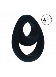 Черное эрекционное кольцо Double Ergo Silicone Cockring - Shots Media BV - в Ноябрьске купить с доставкой