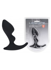 Черная анальная пробка для массажа простаты Double Ripple Silicone Prostate Massager - Shots Media BV - в Ноябрьске купить с доставкой