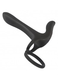 Черная насадка на член с вибрацией Couple’s Vibrator - Orion - в Ноябрьске купить с доставкой