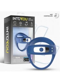 Синее интерактивное эрекционное виброкольцо Rank - Intoyou - в Ноябрьске купить с доставкой