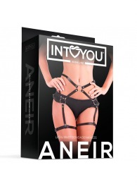 Черные стрепы на бёдра Aneir - Intoyou - купить с доставкой в Ноябрьске